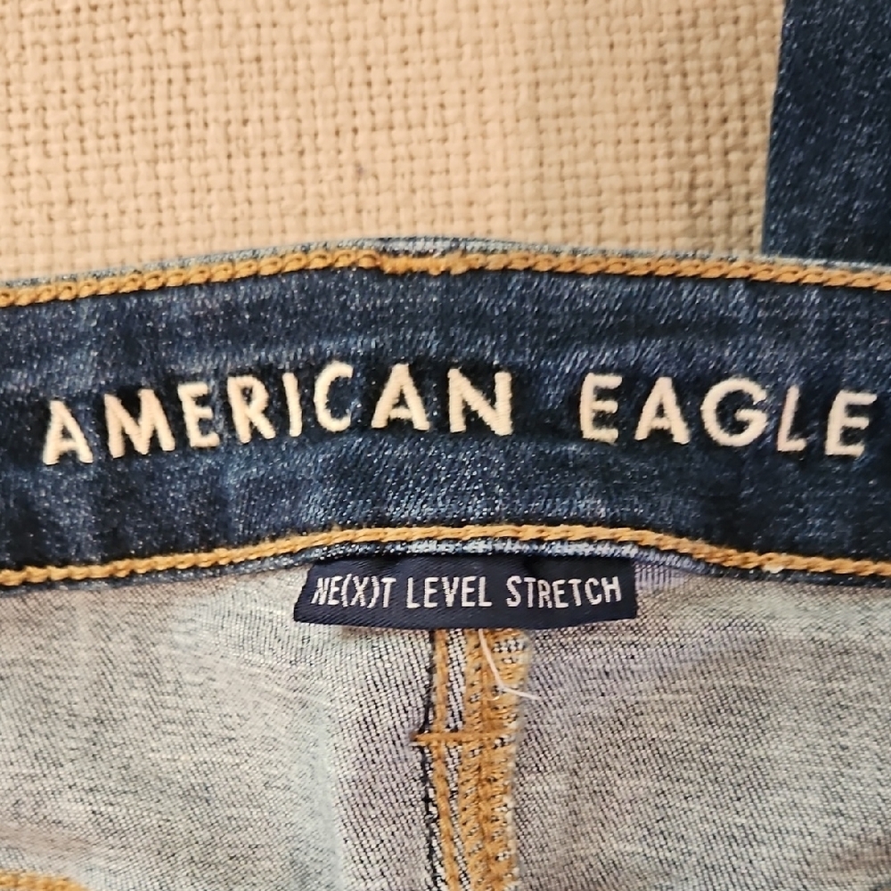 American Eagle Outfitters Midnight Blue Ripped Skinny Jeans - Picture 5 of 7